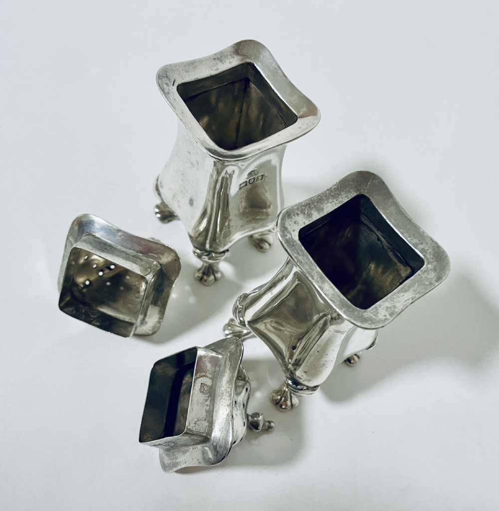 Pair of Antique Silver Pepperettes View X