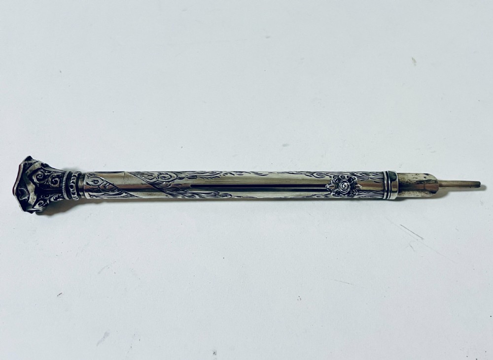 Antique Silver Propelling Pen and Pencil View II