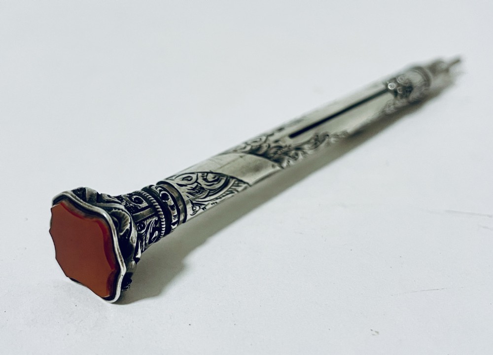 Antique Silver Propelling Pen and Pencil View III