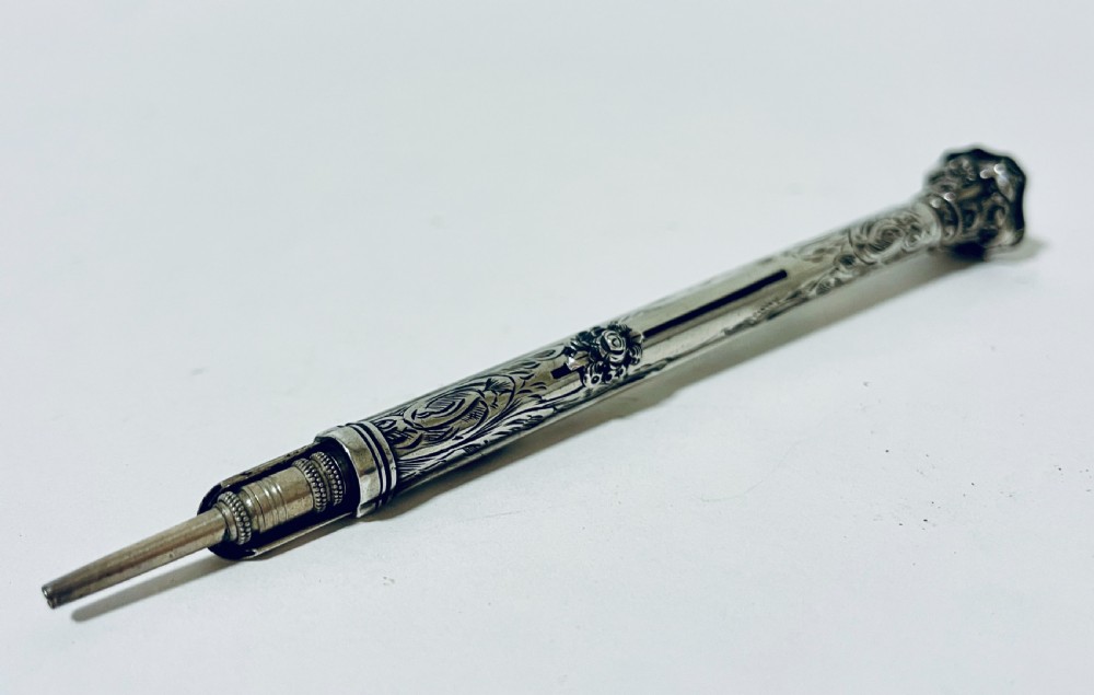 Antique Silver Propelling Pen and Pencil View IV