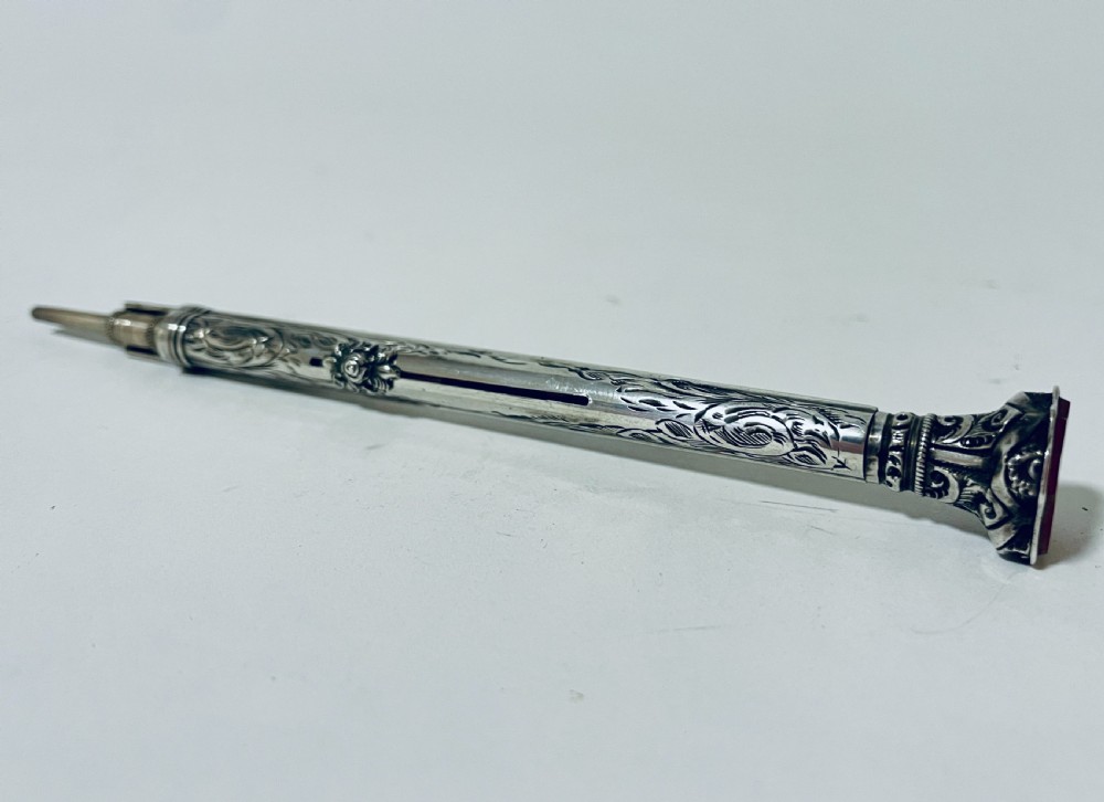 Antique Silver Propelling Pen and Pencil View VIII