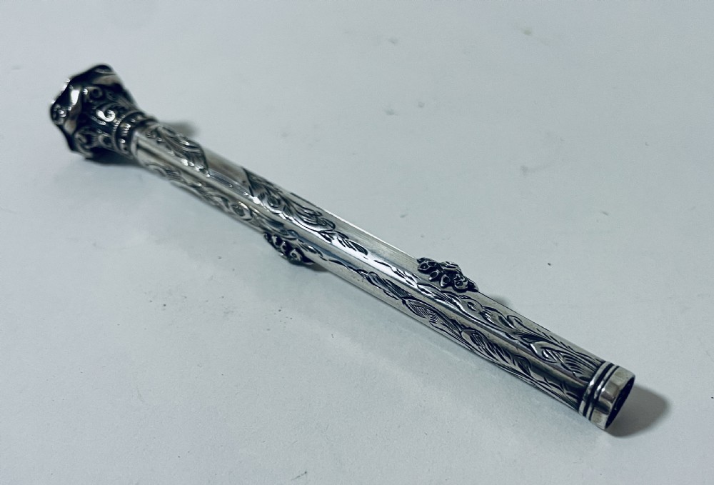 Antique Silver Propelling Pen and Pencil View IX