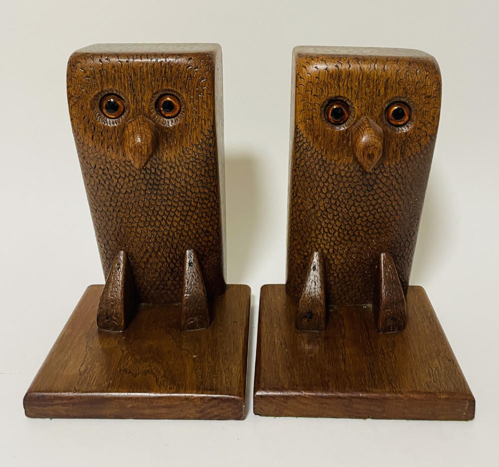 Pair of Oak Owl Bookends View IV