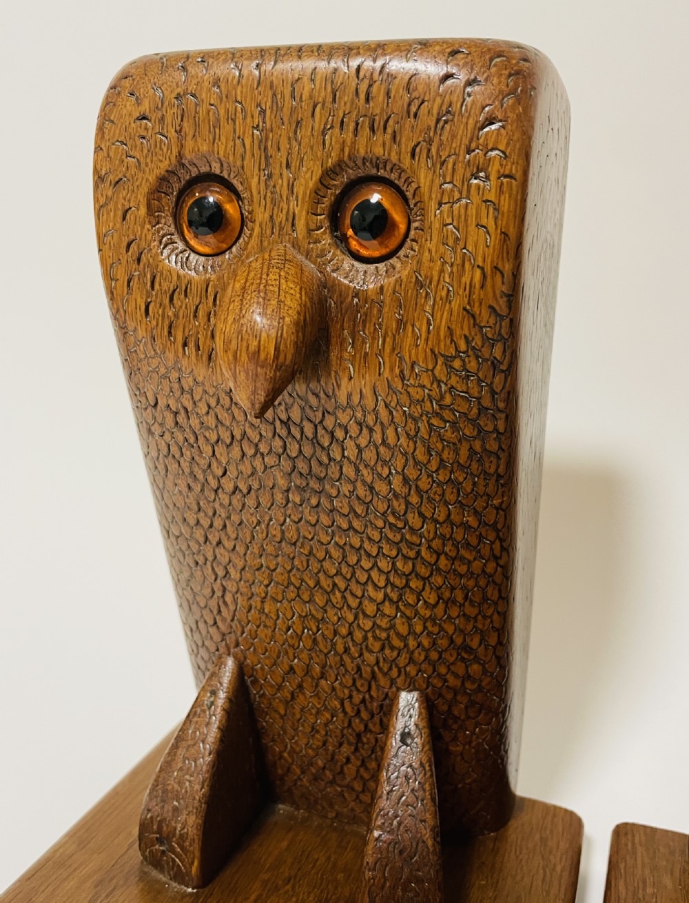 Pair of Oak Owl Bookends View VI
