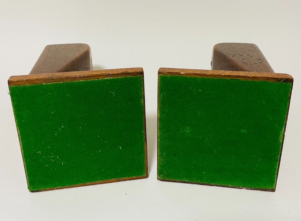Pair of Oak Owl Bookends View VII