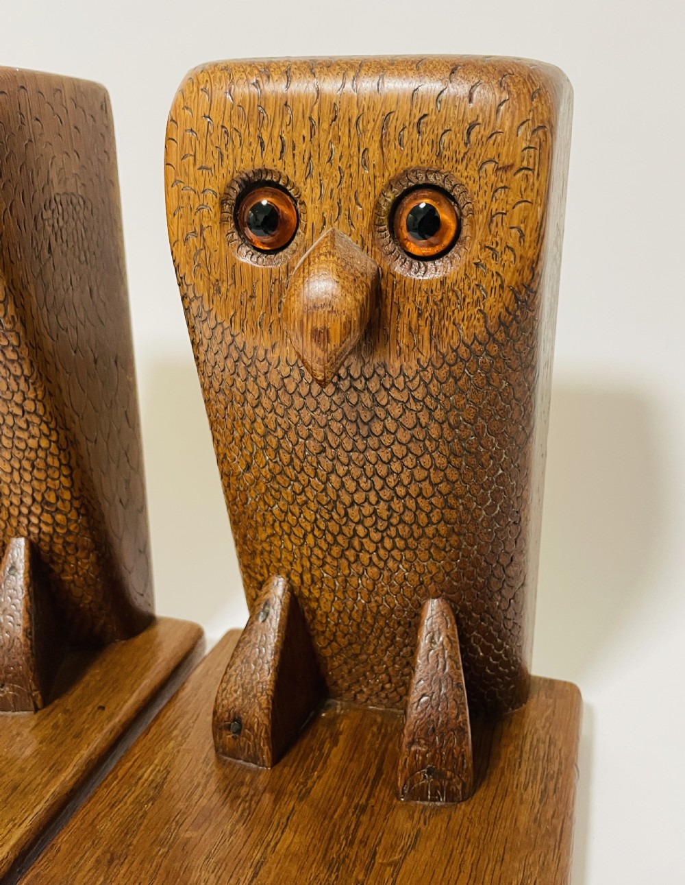 Pair of Oak Owl Bookends View VIII