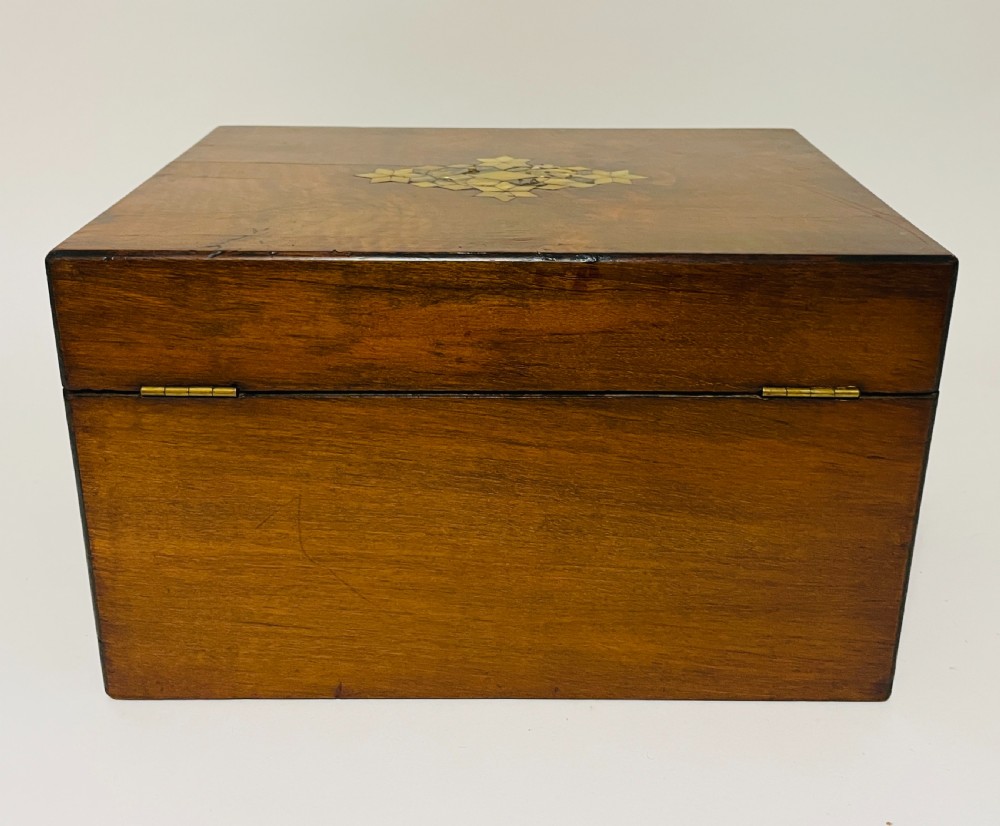 Victorian Walnut Jewellery Box and Writing Slope View III