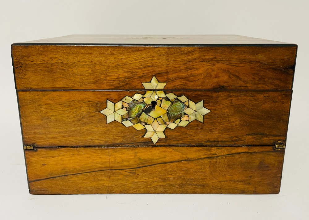 Victorian Walnut Jewellery Box and Writing Slope View VII