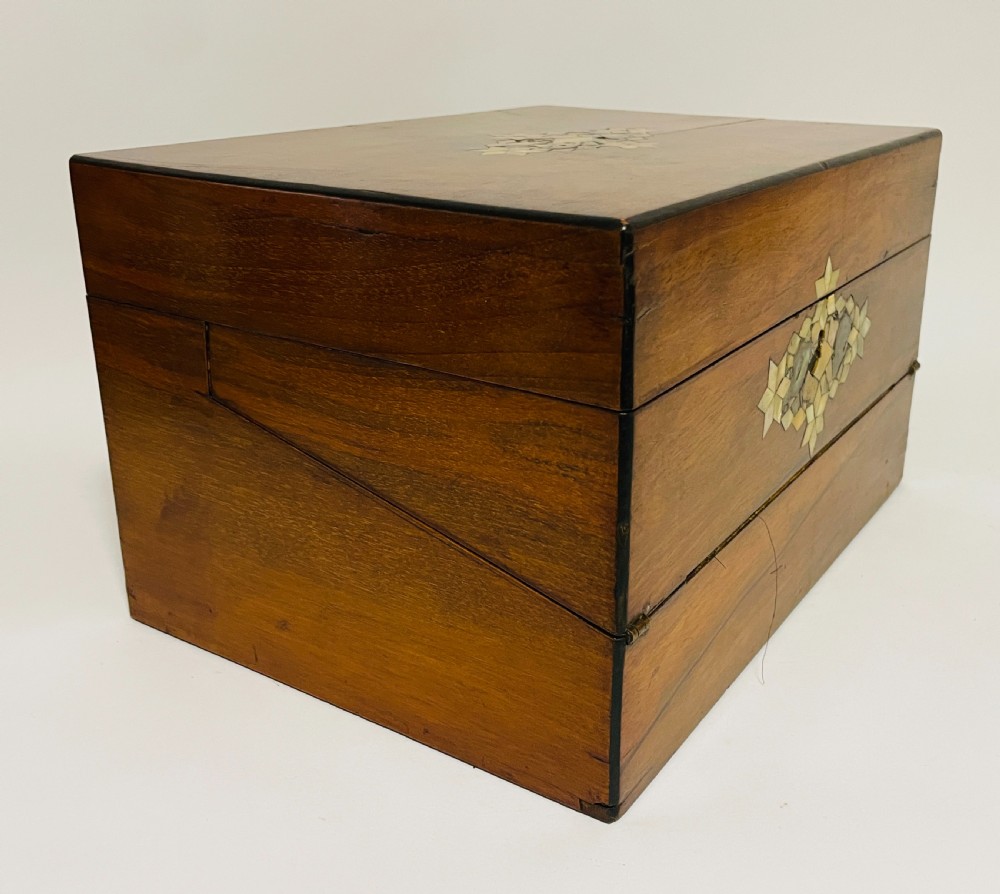 Victorian Walnut Jewellery Box and Writing Slope View IX