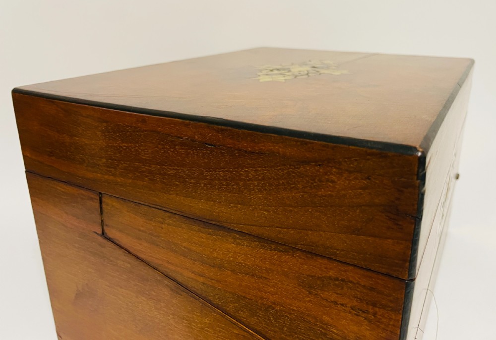 Victorian Walnut Jewellery Box and Writing Slope View X
