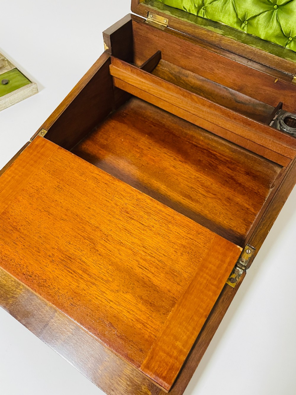 Victorian Walnut Jewellery Box and Writing Slope View XIII