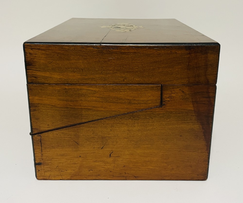 Victorian Walnut Jewellery Box and Writing Slope View XX