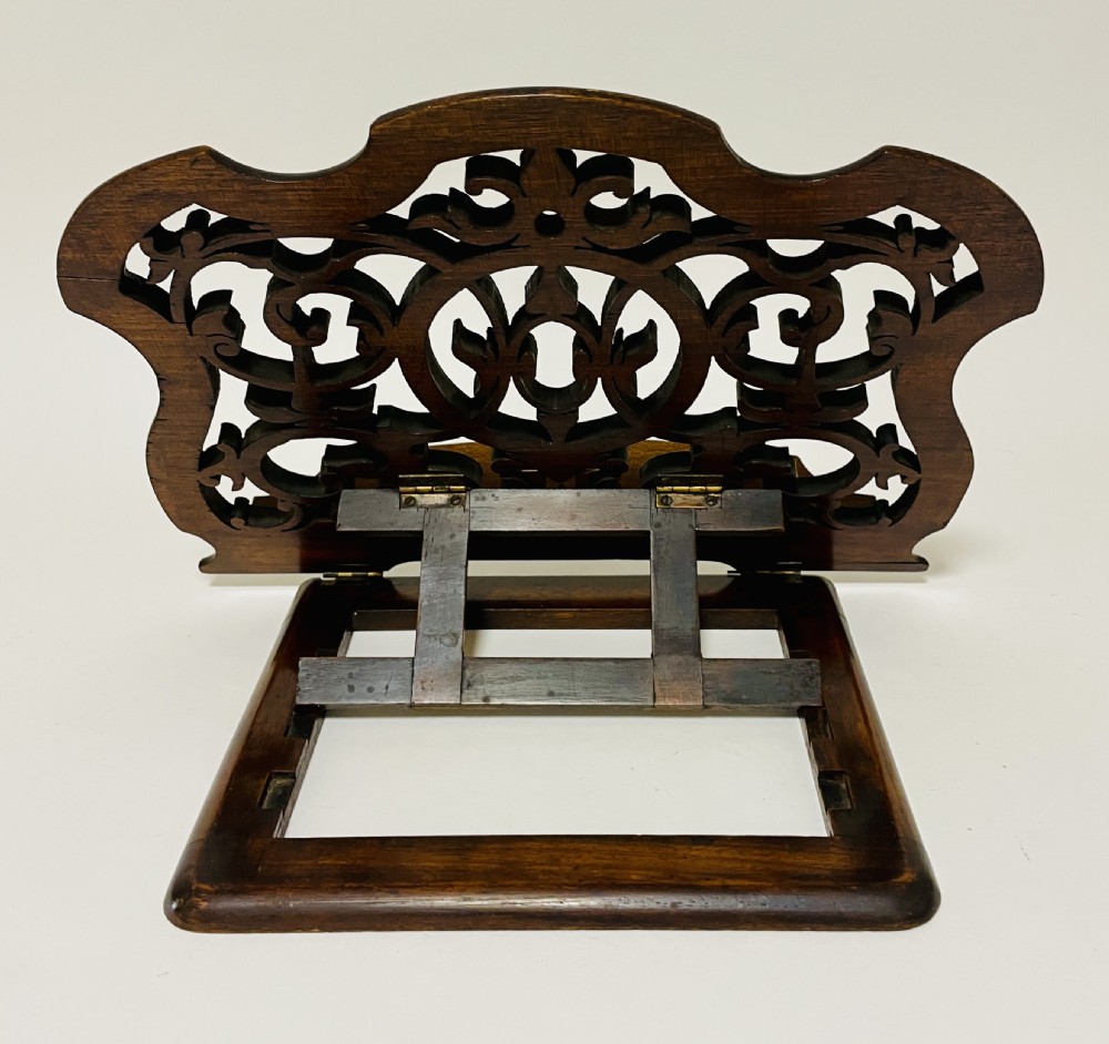 Antique Mahogany Adjustable Book Stand View V