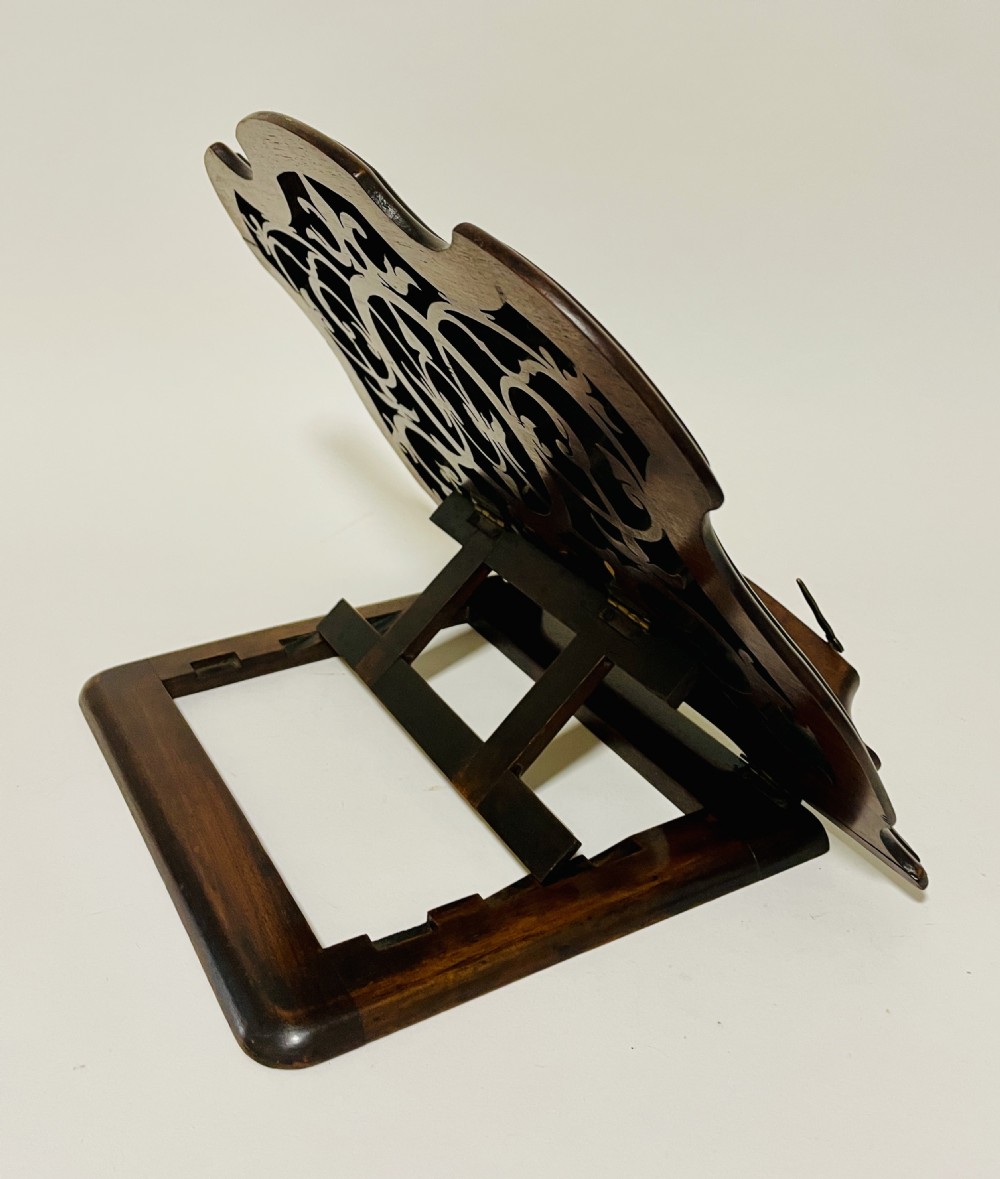 Antique Mahogany Adjustable Book Stand View VI