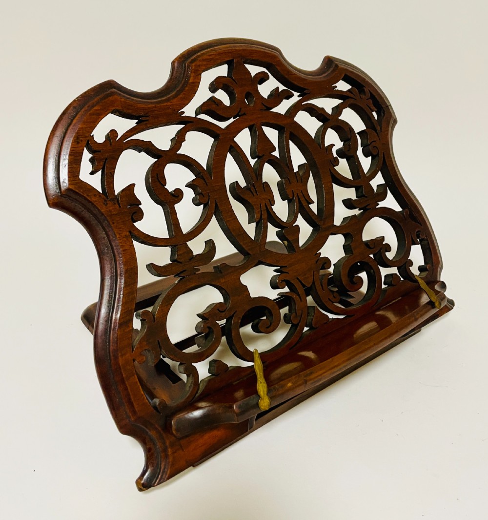 Antique Mahogany Adjustable Book Stand View VIII