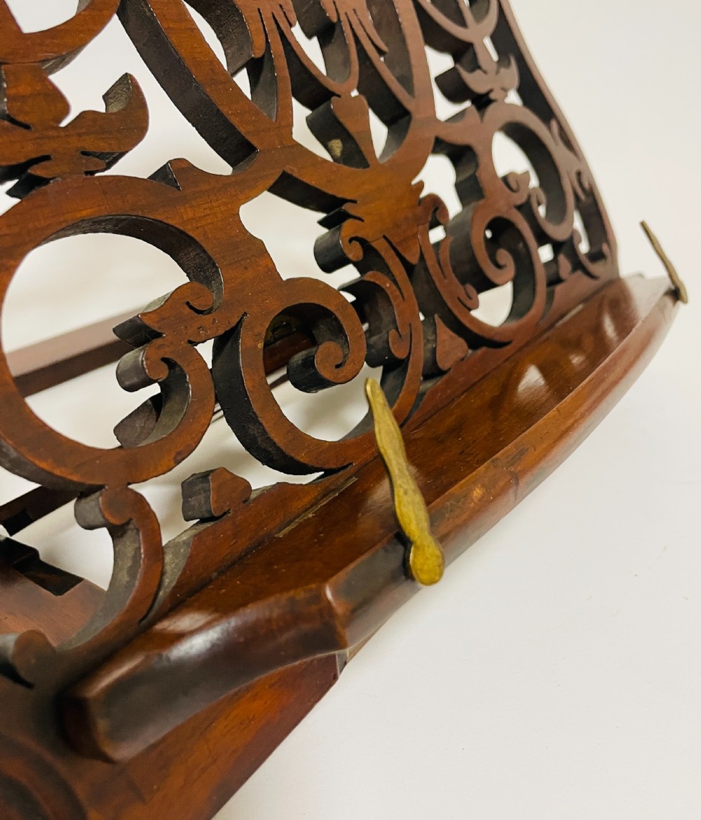 Antique Mahogany Adjustable Book Stand View X