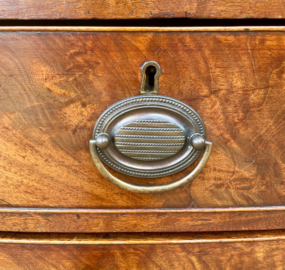 Regency Mahogany Bow Front Chest of Drawers View VIII