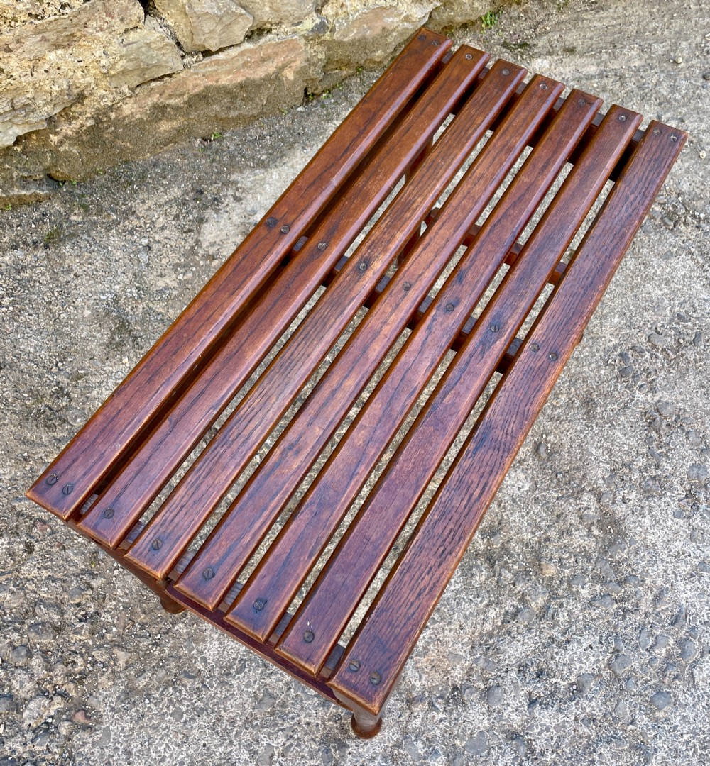 Antique Oak Luggage Rack View V