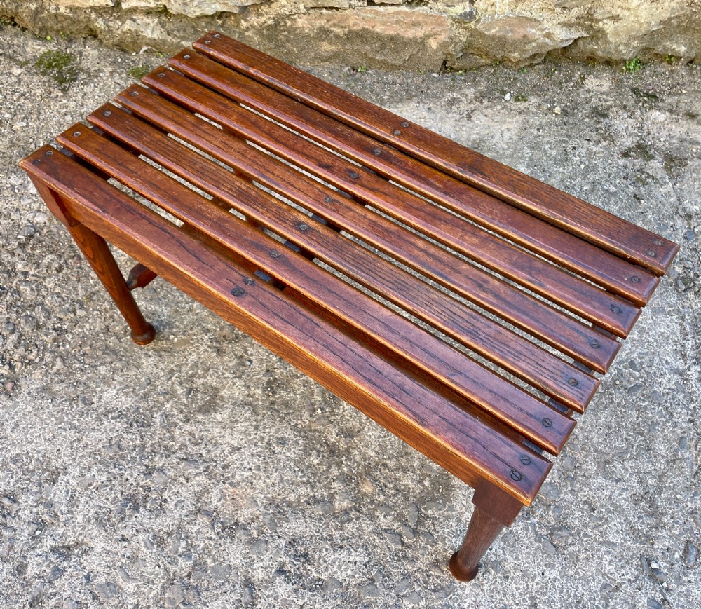Antique Oak Luggage Rack View VIII