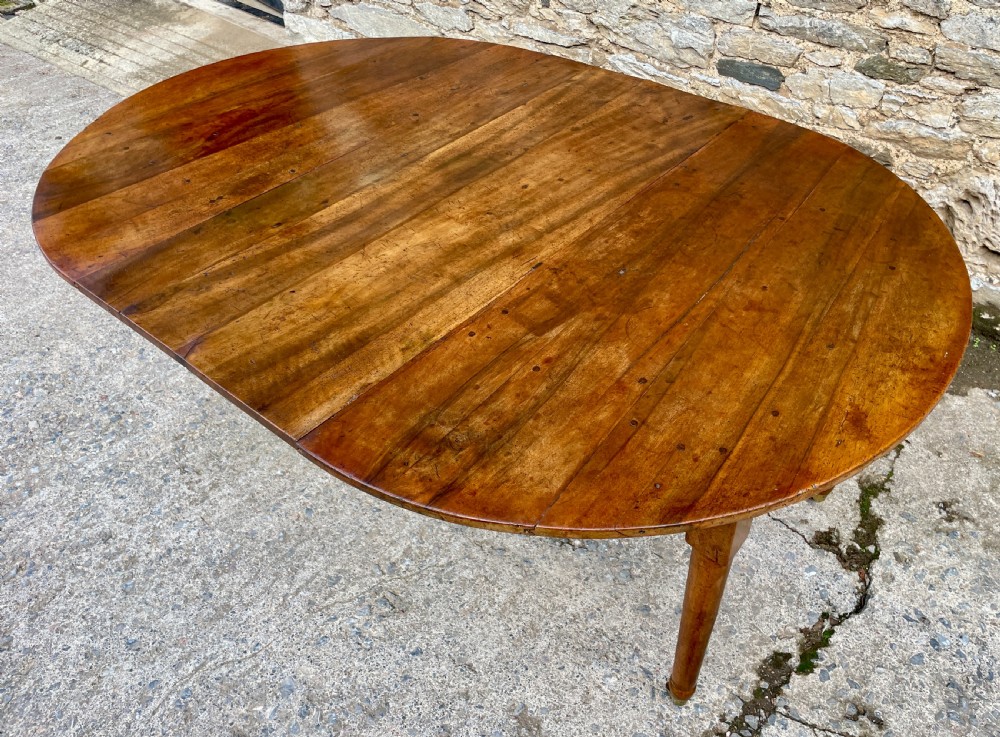 Antique French Fruitwood Extending Dining Table View IX