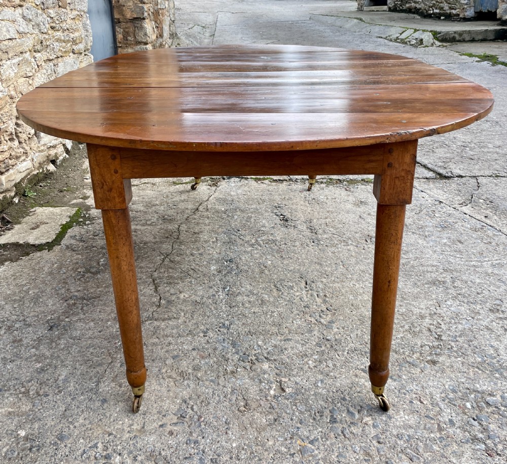 Antique French Fruitwood Extending Dining Table View X