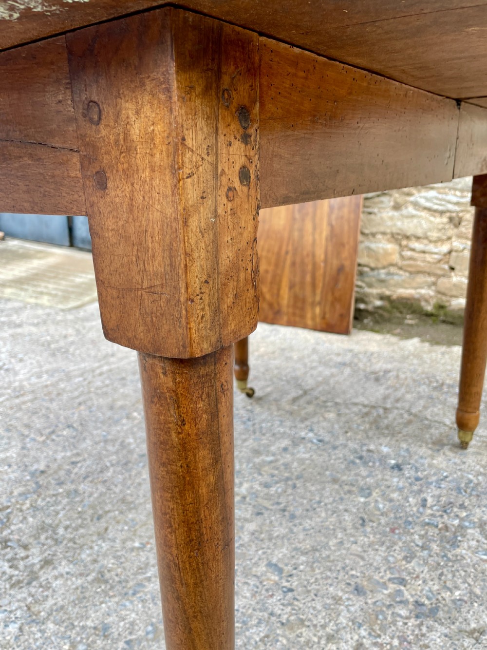 Antique French Fruitwood Extending Dining Table View XV