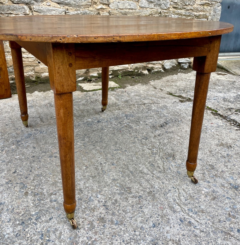 Antique French Fruitwood Extending Dining Table View XXV