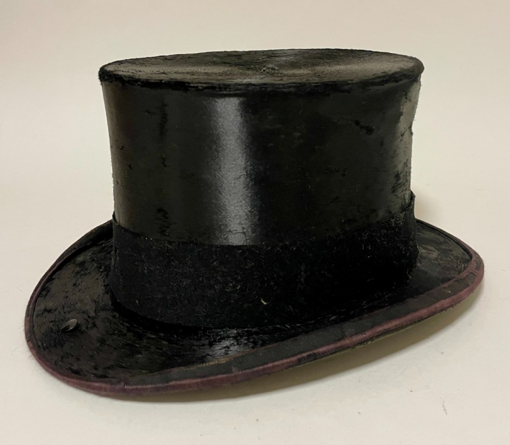 Antique Silk Top Hat in Box View V