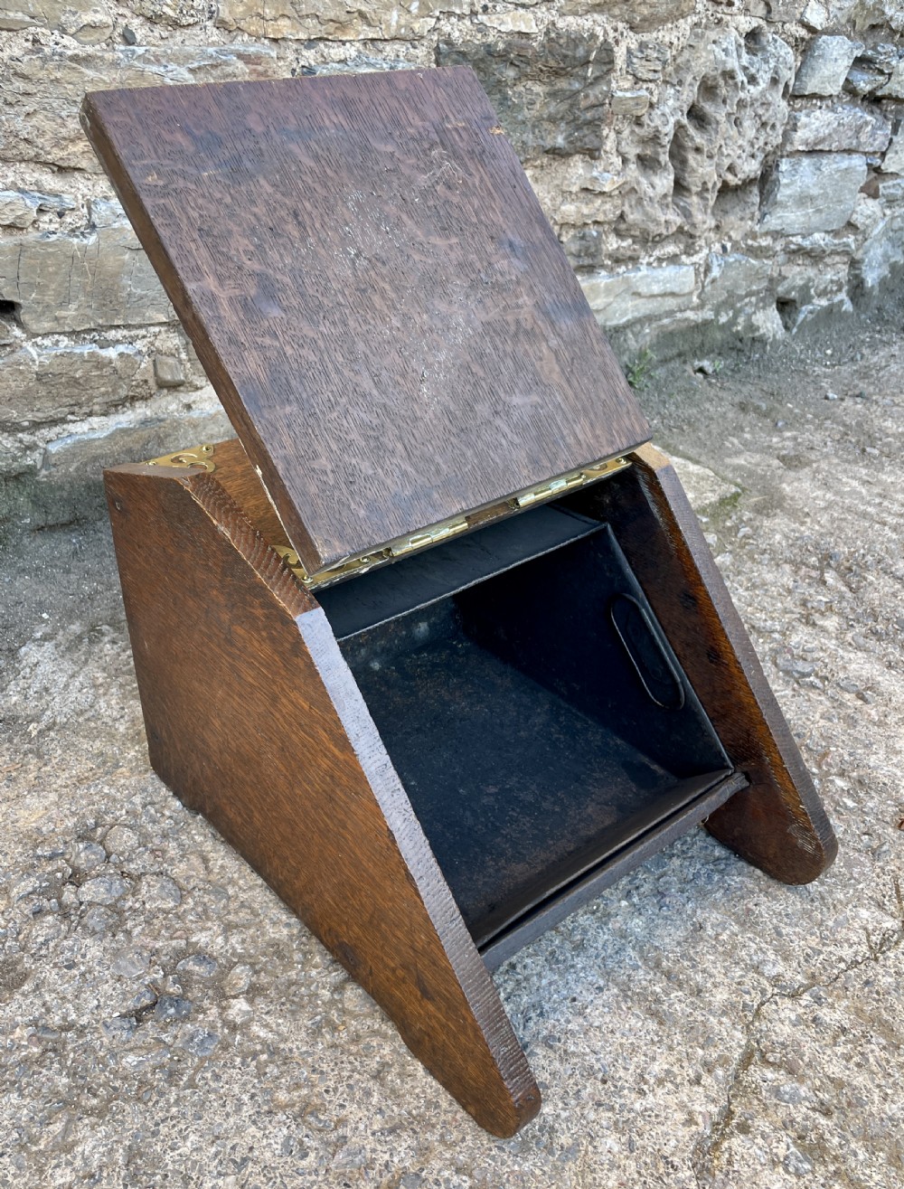 Edwardian Oak Coal Scuttle View III