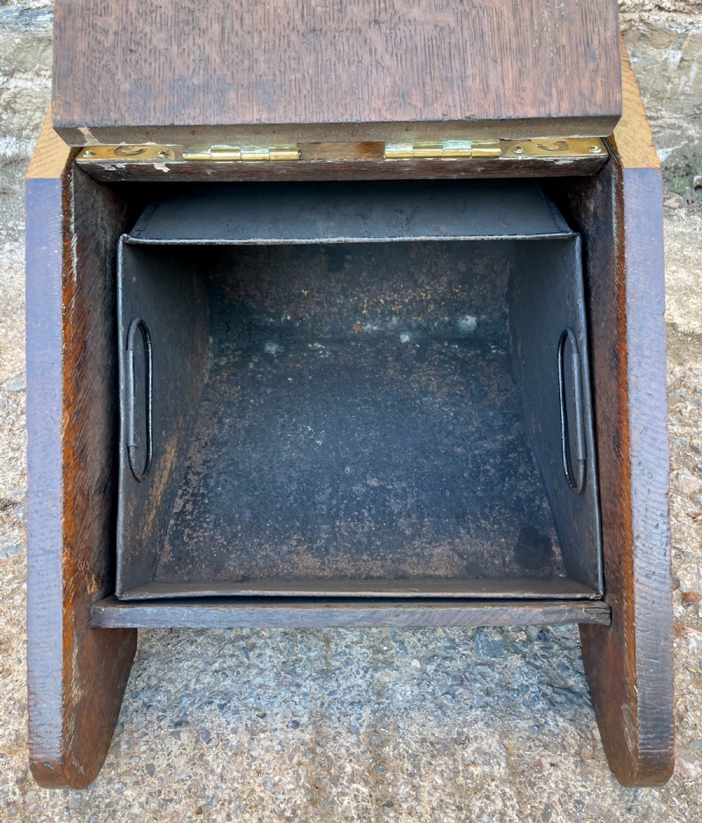Edwardian Oak Coal Scuttle View IV