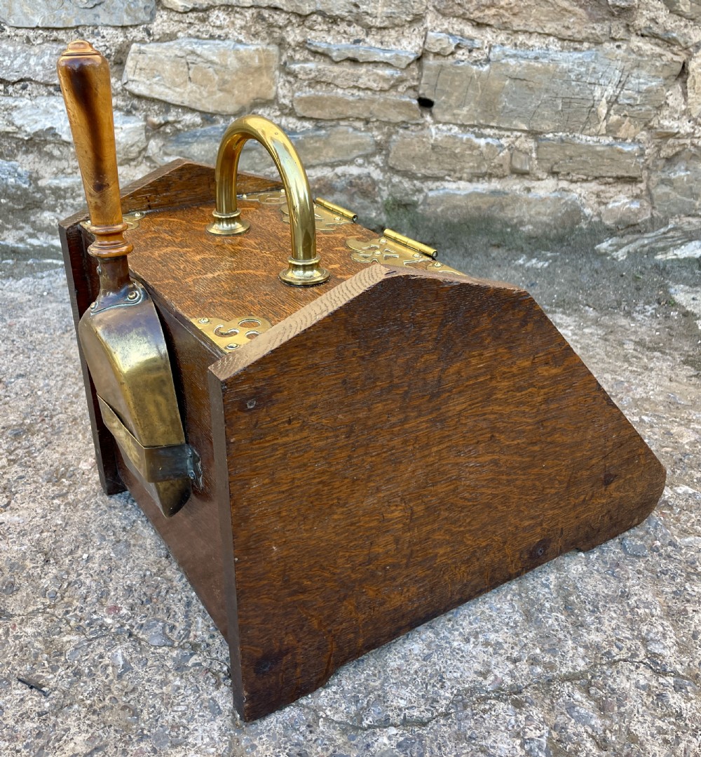 Edwardian Oak Coal Scuttle View VII