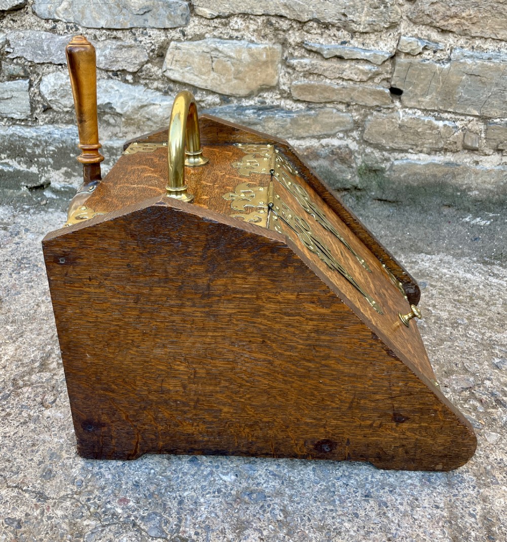 Edwardian Oak Coal Scuttle View IX