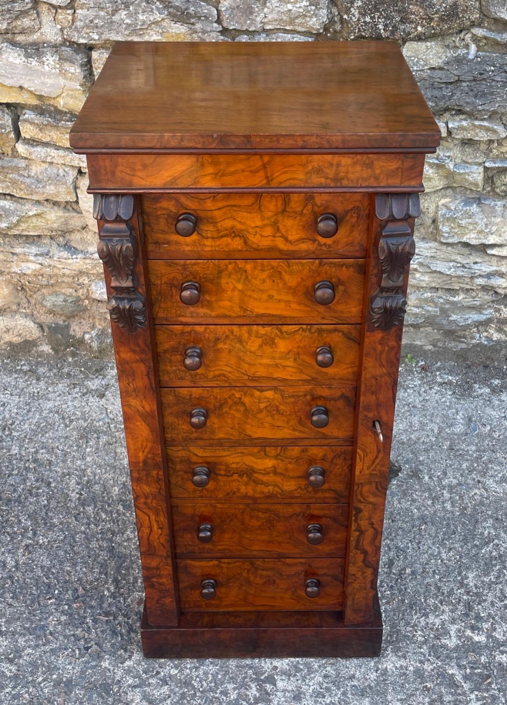 Victorian Walnut Wellington Chest