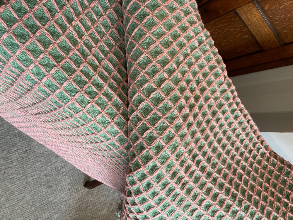 Large Welsh Honeycomb Wool Blanket View III