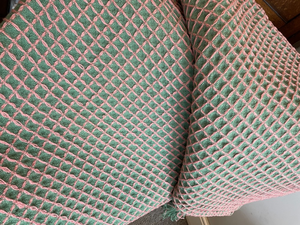 Large Welsh Honeycomb Wool Blanket View VI