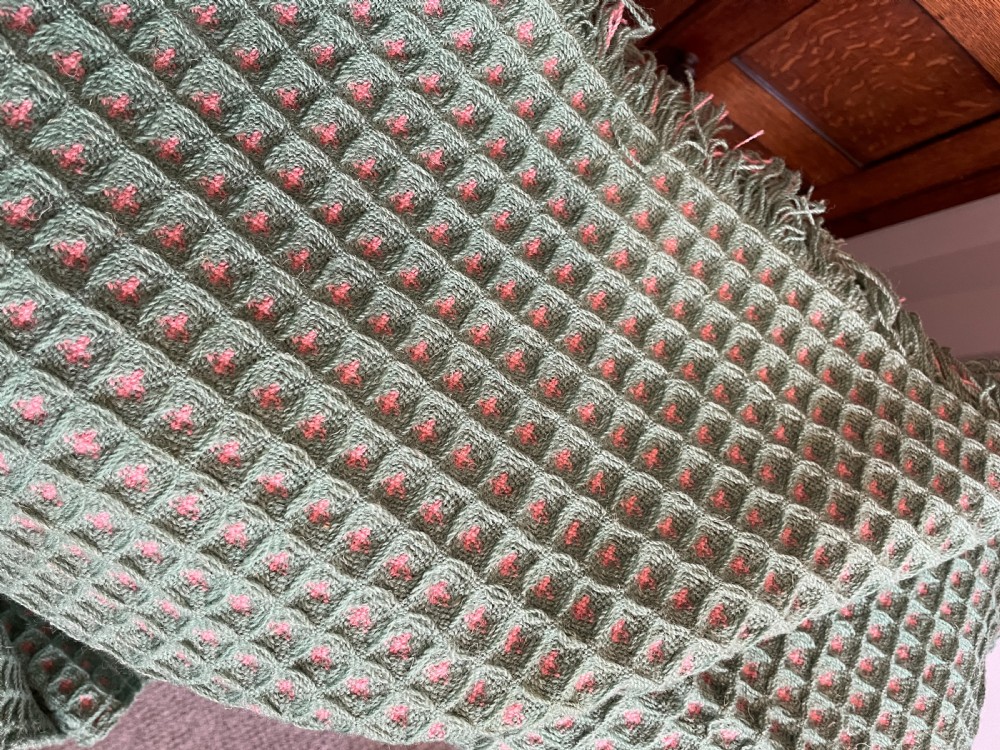 Large Welsh Honeycomb Wool Blanket View VIII