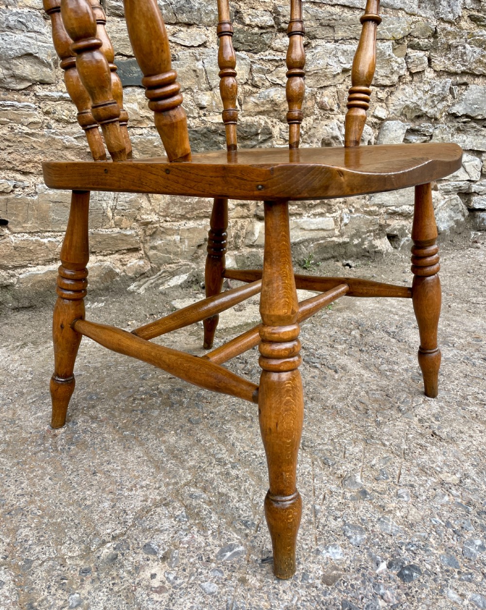 Antique Elm Captains Chair View XI