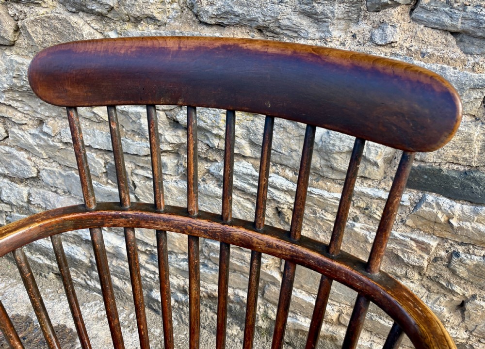 Early Victorian Elm Seated Comb Back Windsor Chair View IV