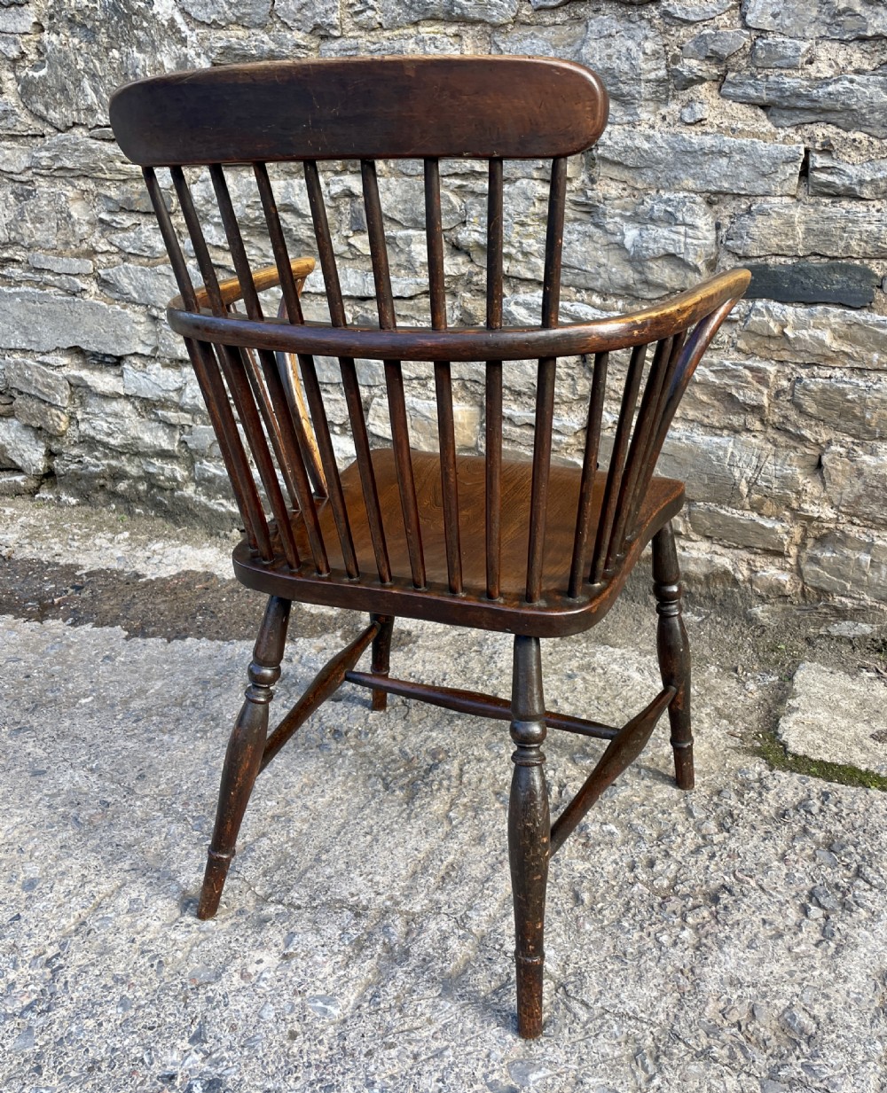 Early Victorian Elm Seated Comb Back Windsor Chair View XV