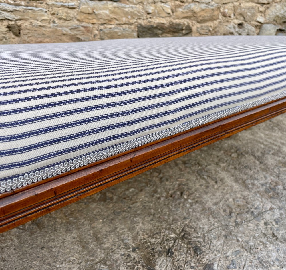 Large Victorian Mahogany Upholstered Stool View VII