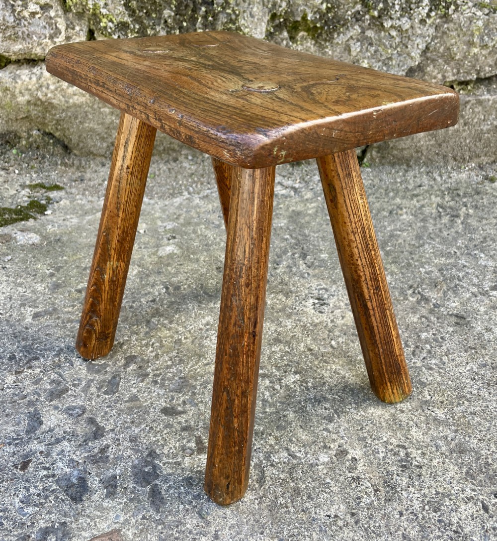 Antique Elm Milking Stool View III