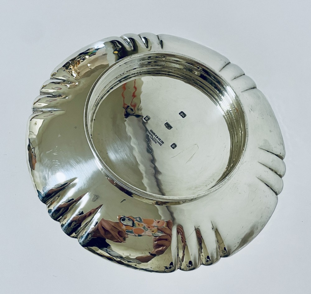 Antique Silver Pedestal Footed Bowl
 View V