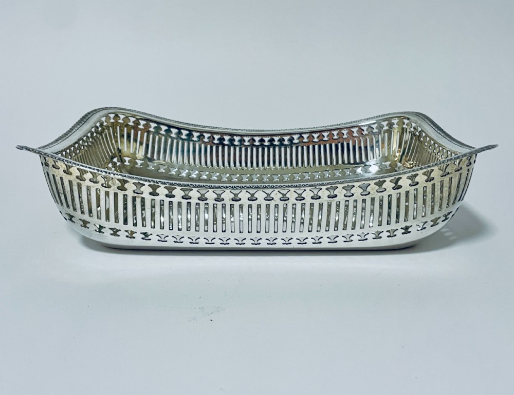 Antique Silver Fruit or Bread Basket View II