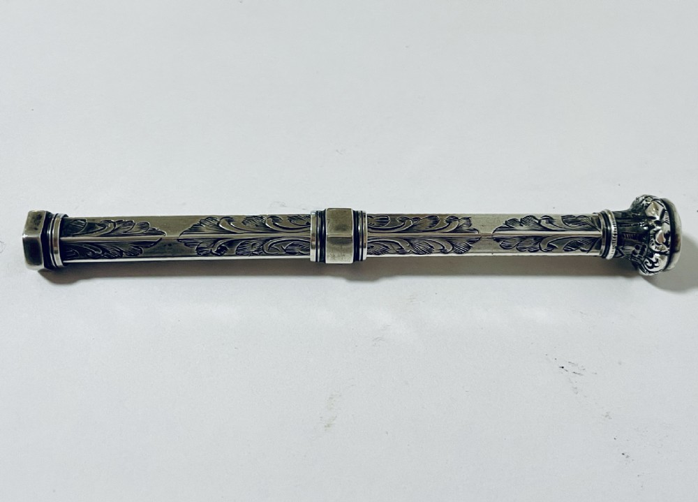 Victorian Silver Propelling Pencil View XII