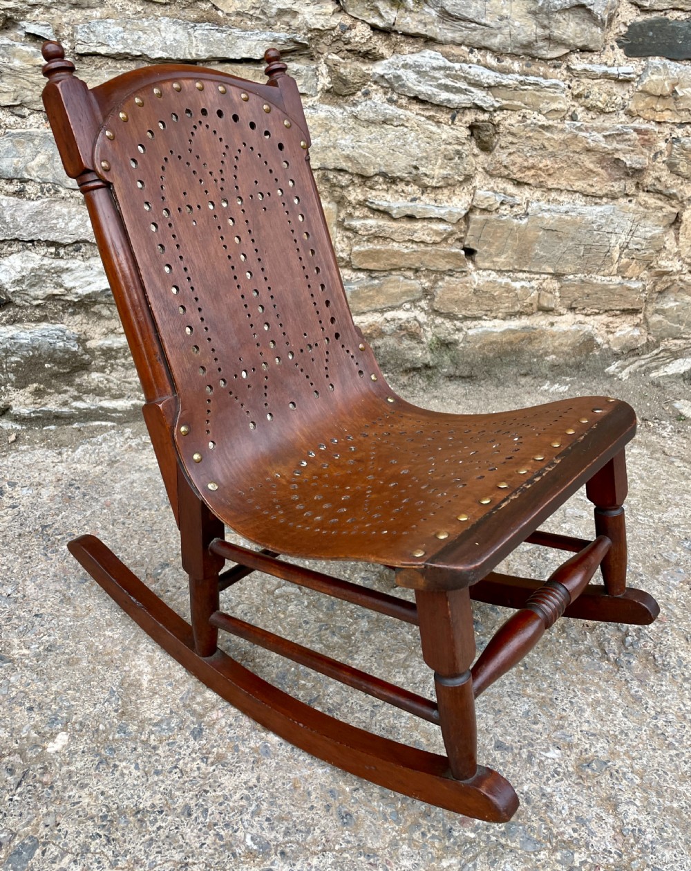 Antique Child's Bentwood Rocking Chair View XI