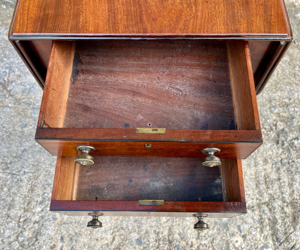 Regency Mahogany Drop Flap Work Table View V