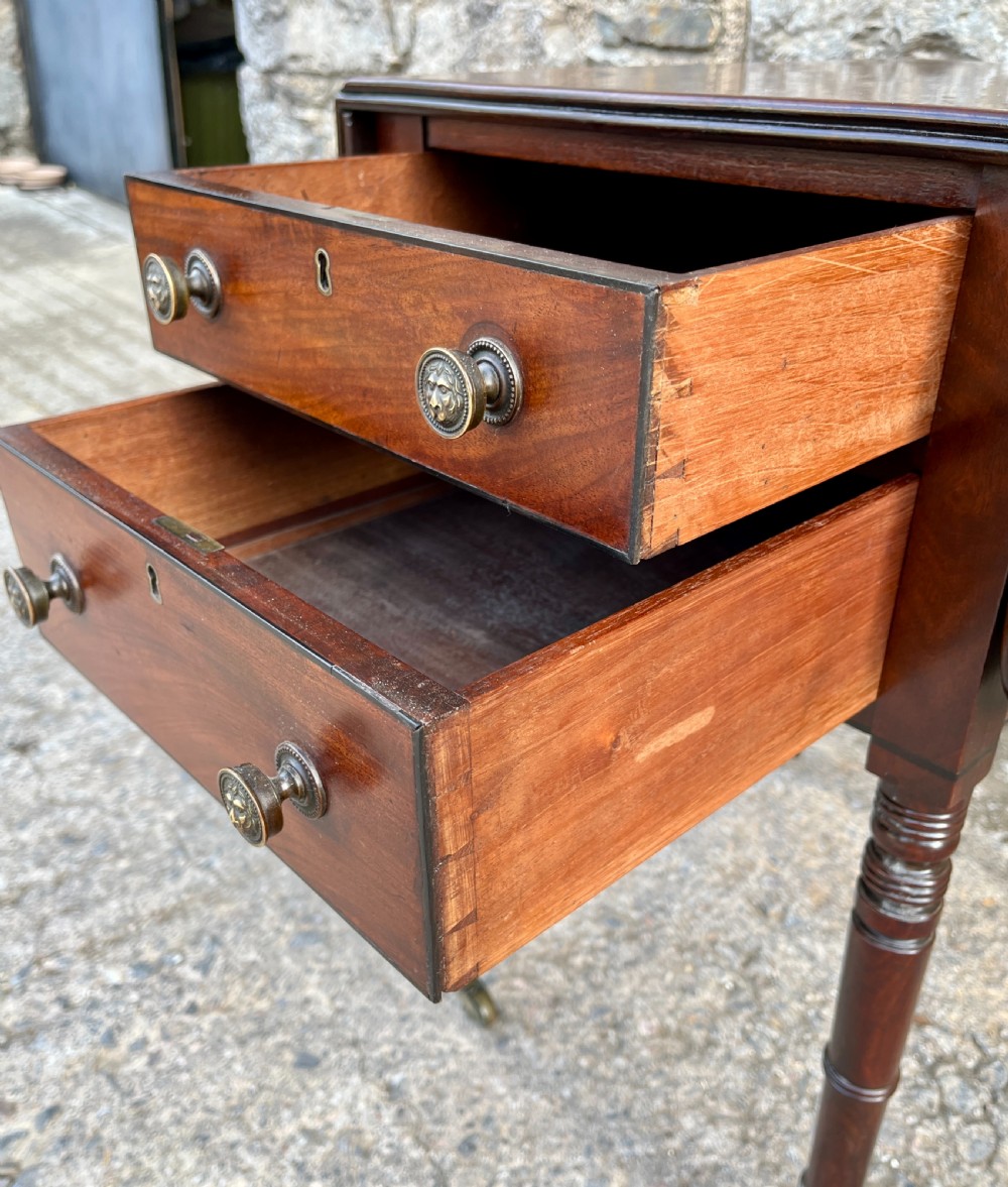 Regency Mahogany Drop Flap Work Table View VI