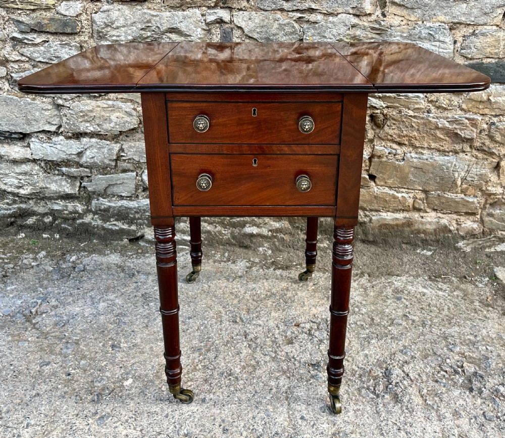 Regency Mahogany Drop Flap Work Table View VIII