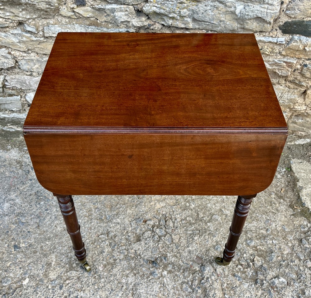 Regency Mahogany Drop Flap Work Table View XII
