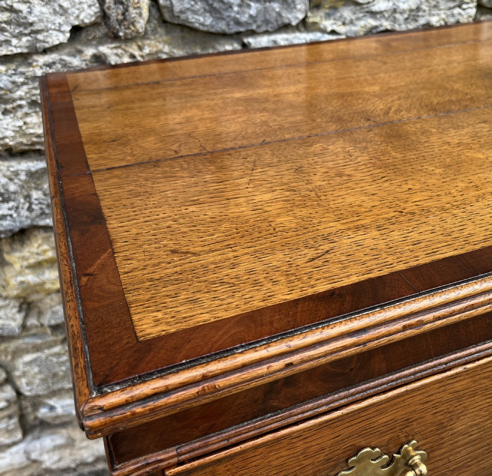 Georgian Oak Crossbanded Chest of Drawers View XII